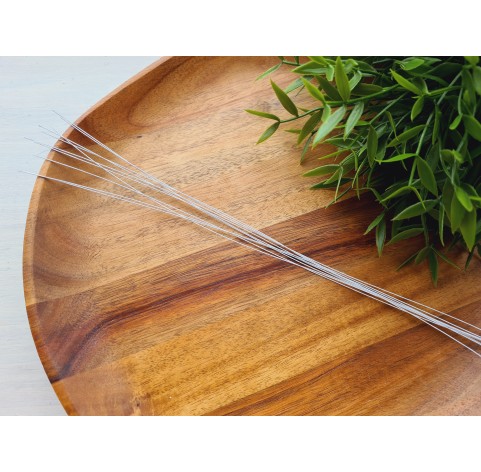 Floristic wire, white, size 30, 30 cm, 10 pcs.