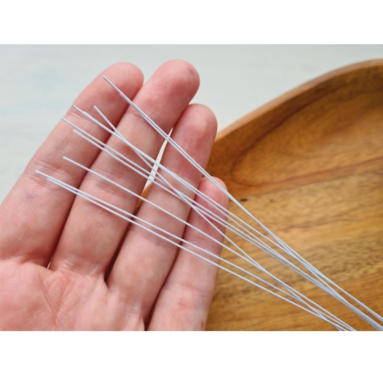 Floristic wire, white, size 30, 30 cm, 10 pcs.