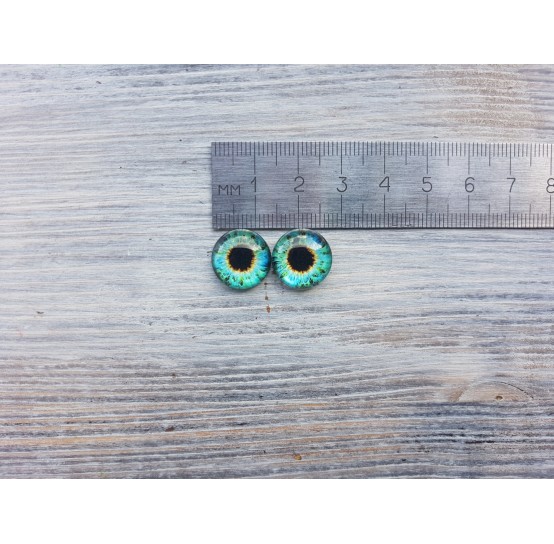 Glass eyes Green 4, ~ Ø 1.4 cm