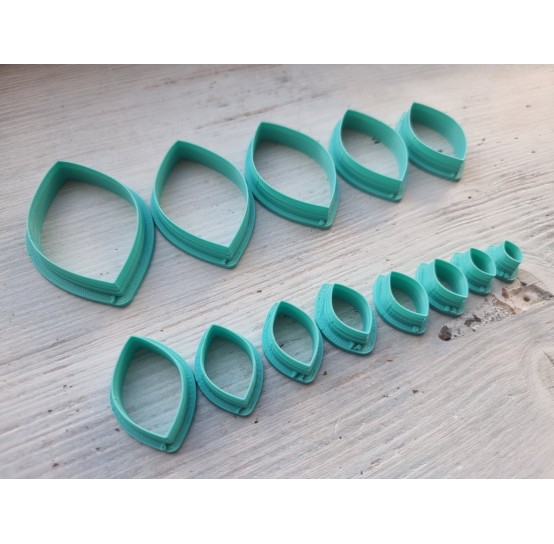 "Leaf, style 1", set of 13 cutters, one clay cutter or FULL set