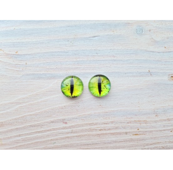 Glass eyes Green 5, ~ Ø 1,2 cm