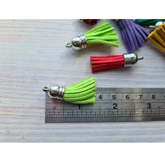 Decor for key chains, 1*3.5, various colors, 10 pcs.