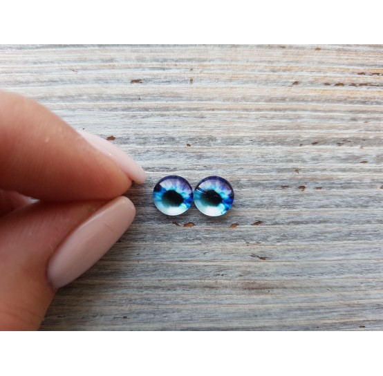 Glass eyes Blue 6, ~ Ø 0.8 cm