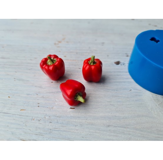 Silicone mold, Bell pepper with greens, 3 pcs., ~ 1.3-2.3 cm