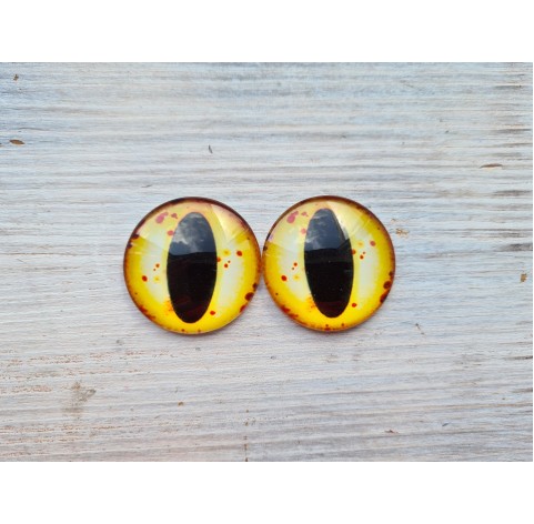 Glass eyes Yellow 3, ~ Ø 3 cm