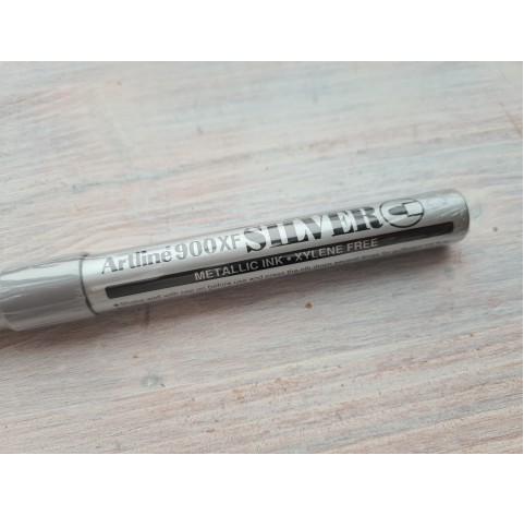 Artline 900XF Metallic Ink Marker, SILVER, 2.3MM