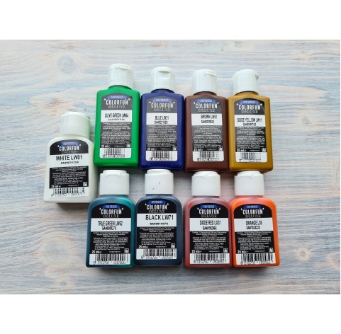 Dye for epoxy resins Colorfun Deluxe, set, 9 colours, 9x25 ml