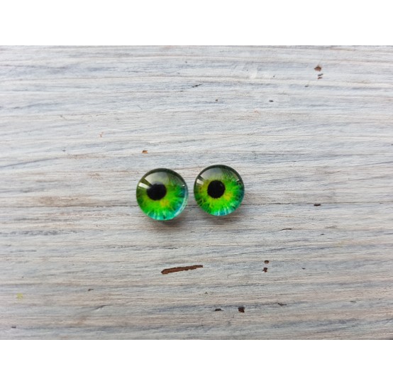 Glass eyes Green 9, ~ Ø 0.8 cm