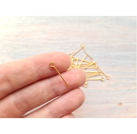 Nails with loop, gold, ~ 30 pcs., 20 mm
