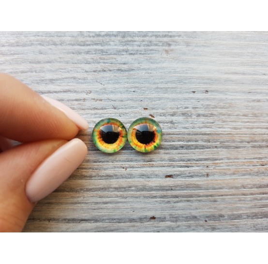 Glass eyes Yellow 2, ~ Ø 1 cm