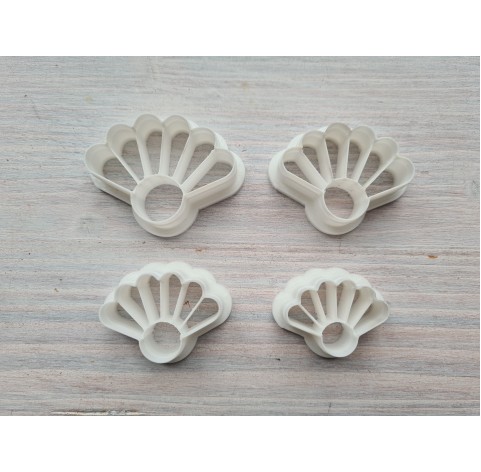 "Flower, style 10", set of 4 cutters, one clay cutter or FULL set