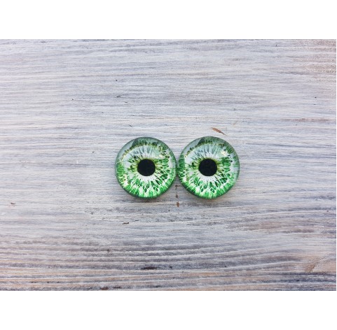 Glass eyes Green 2, ~ Ø 1.4 cm