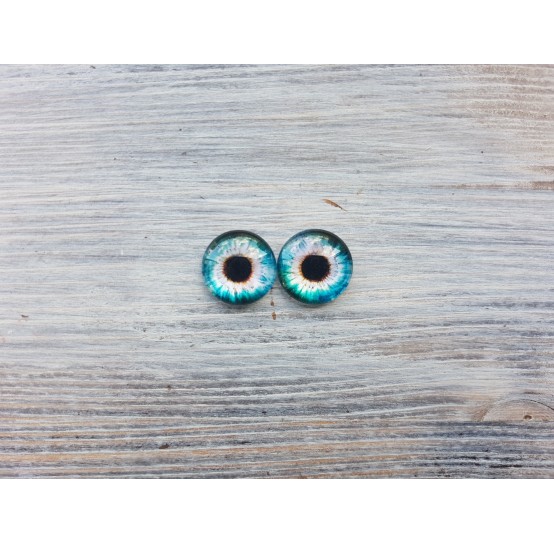 Glass eyes Blue 3, ~ Ø 1.6 cm