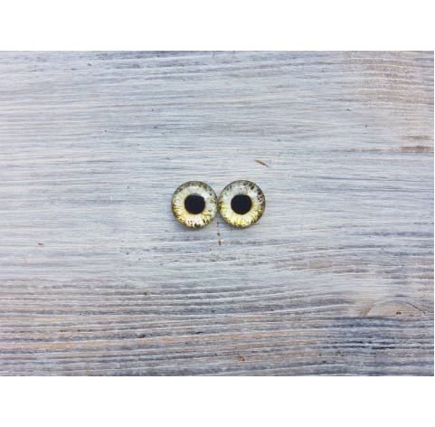 Glass eyes Green 3, ~ Ø 1.4 cm
