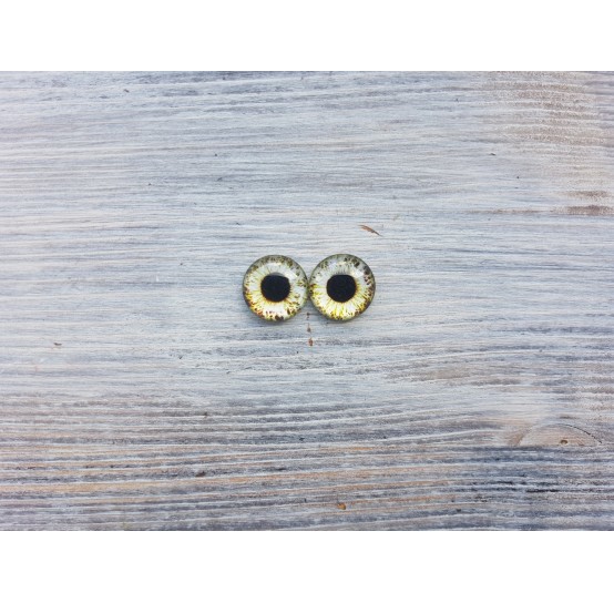 Glass eyes Green 3, ~ Ø 1.4 cm