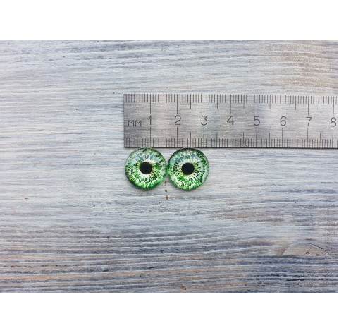 Glass eyes Green 2, ~ Ø 1.6 cm