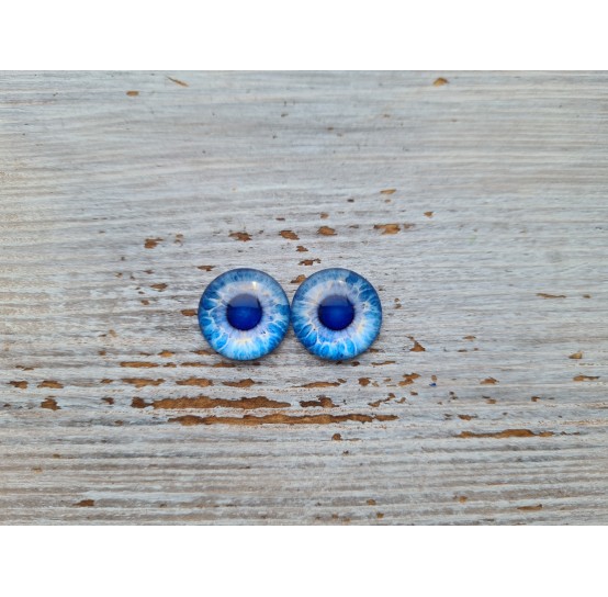 Glass eyes Blue 2, ~ Ø 1.2 cm
