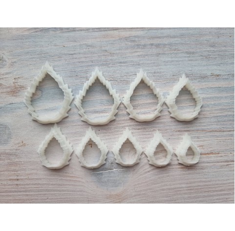 "Mint leaf", set of 9 cutters, one clay cutter or FULL set