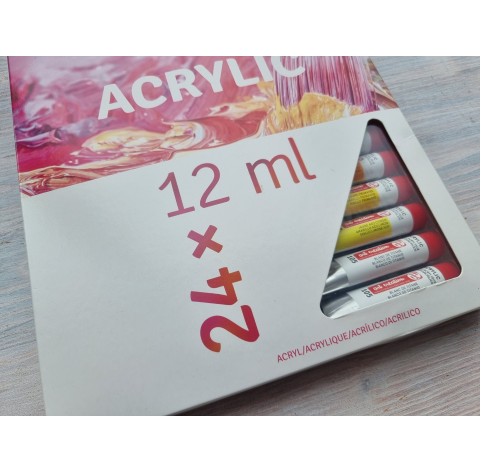 Royal Talens acrylic color set, 24x12 ml