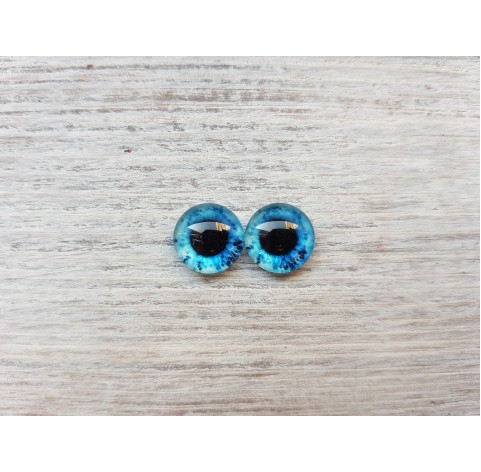 Glass eyes Blue 10, ~ Ø 1 cm