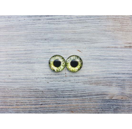 Glass eyes Green 3, ~ Ø 1.6 cm