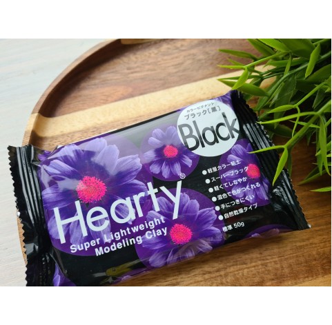 Padico Hearty, black, super lightweight modeling clay, 50 g