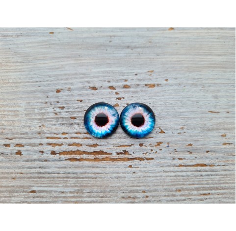 Glass eyes Blue 3, ~ Ø 1 cm