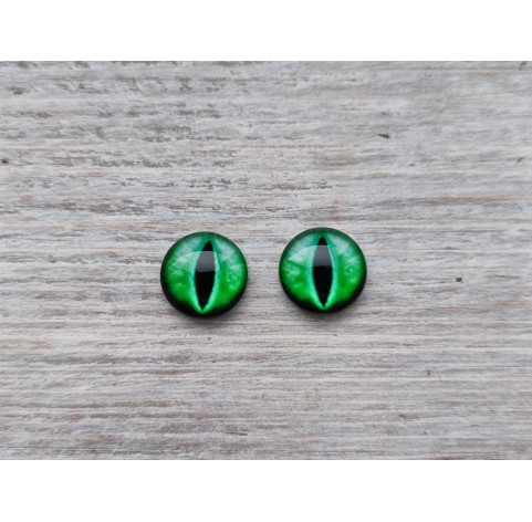 Glass eyes Green 6, ~ Ø 1 cm