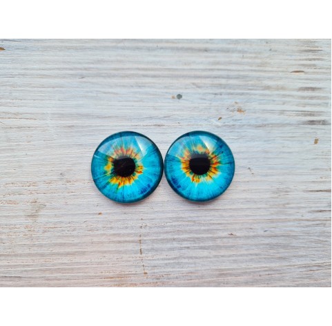 Glass eyes Blue 7, ~2,5 cm
