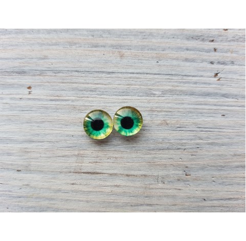 Glass eyes Green 6, ~ Ø 0.8 cm