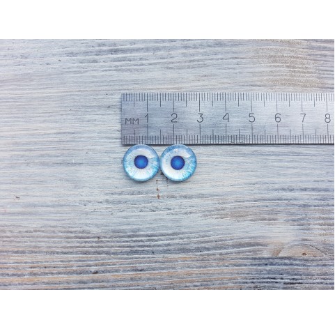 Glass eyes Blue 2, ~ Ø 1.4 cm
