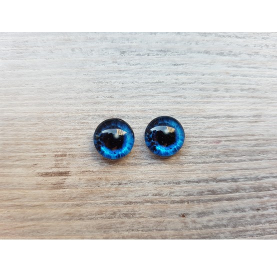 Glass eyes Blue 8, ~ Ø 1 cm