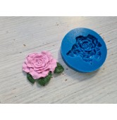 Silicone mold, Rose with leaf, large, ~ Ø 4.2 cm