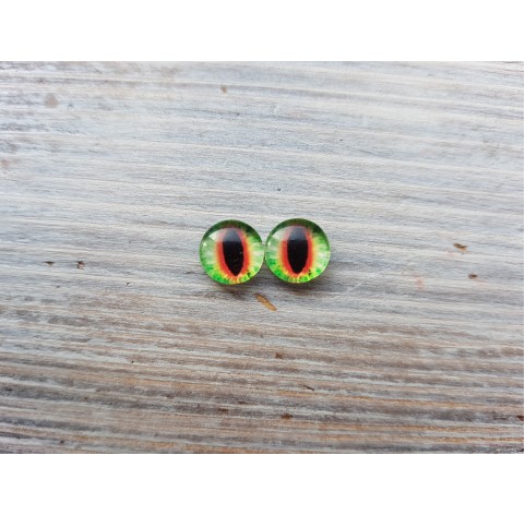 Glass eyes Green 10, ~ Ø 1,2 cm