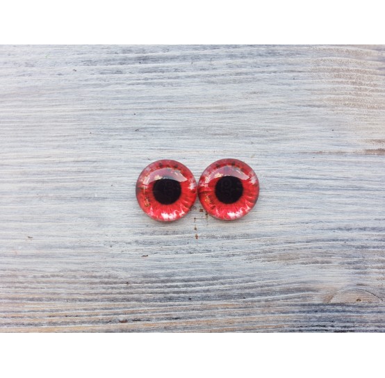 Glass eyes Red 1, ~ Ø 2 cm