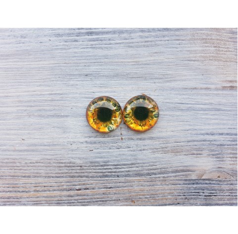 Glass eyes Brown 1, ~ Ø 2 cm