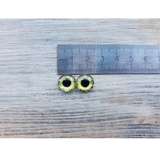 Glass eyes Green 3, ~ Ø 1.2 cm