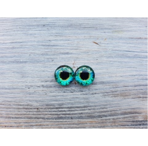 Glass eyes Green 4, ~ Ø 1.2 cm