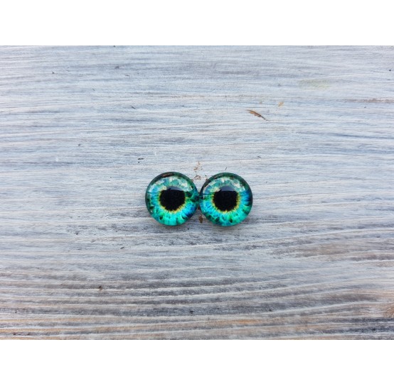 Glass eyes Green 4, ~ Ø 1.2 cm