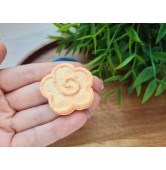 Silicone mold, Full size biscuit, style 46, flower, ~ Ø 3.7 cm, H:0.8 cm