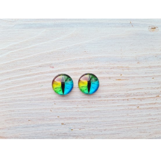 Glass eyes Rainbow 1, ~ Ø 1 cm