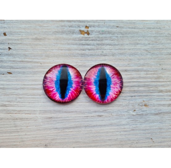 Glass eyes Pink 2, ~2,5 cm