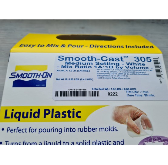 Smooth-Cast 305 liquid plastic, white, 0.86kg, cure time 30 min