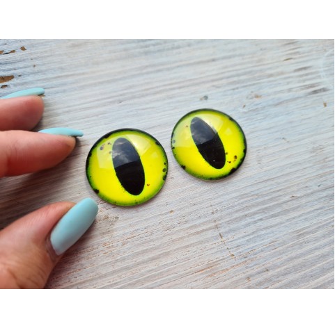 Glass eyes Yellow 2, ~ Ø 3 cm