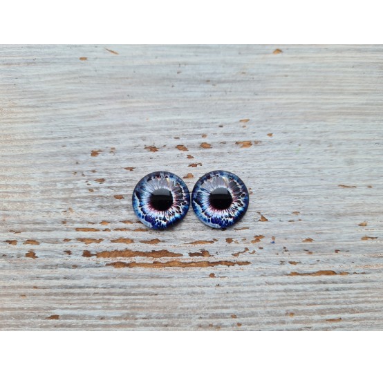 Glass eyes Blue 10, ~ Ø 0.8 cm