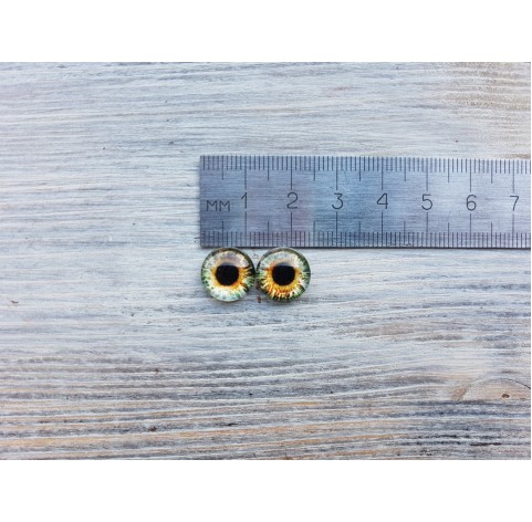 Glass eyes Brown 2, ~ Ø 1.2 cm