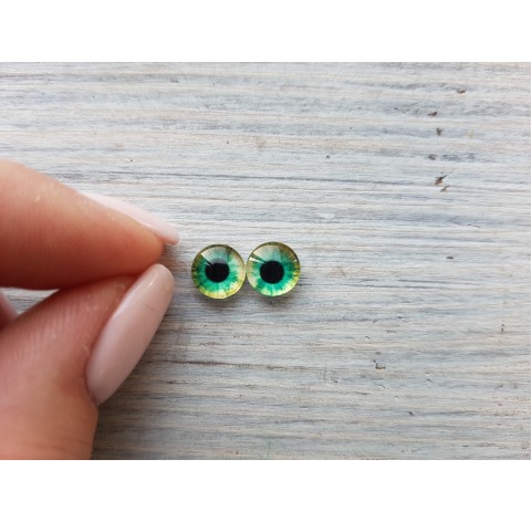 Glass eyes Green 6, ~ Ø 0.8 cm