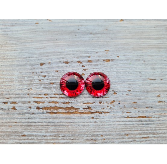 Glass eyes Red 1, ~ Ø 1 cm