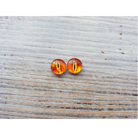 Glass eyes Orange 2, ~ Ø 1,2 cm