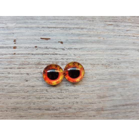 Glass eyes Orange 1, ~ Ø 1 cm